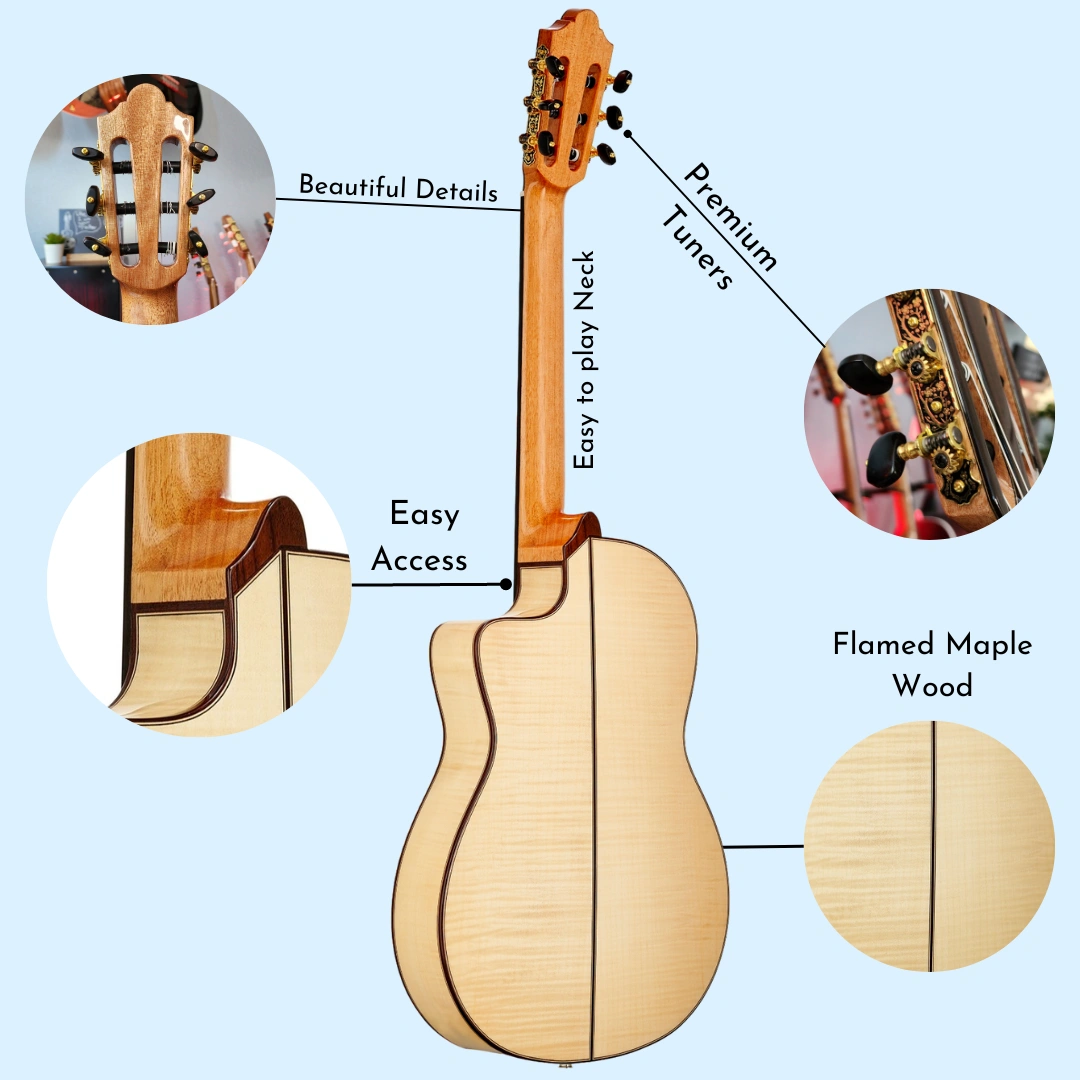 Gayetana - Velazquez V56 - Slim Classical Guitar Electro-Acoustic with Cutaway and Fishman System